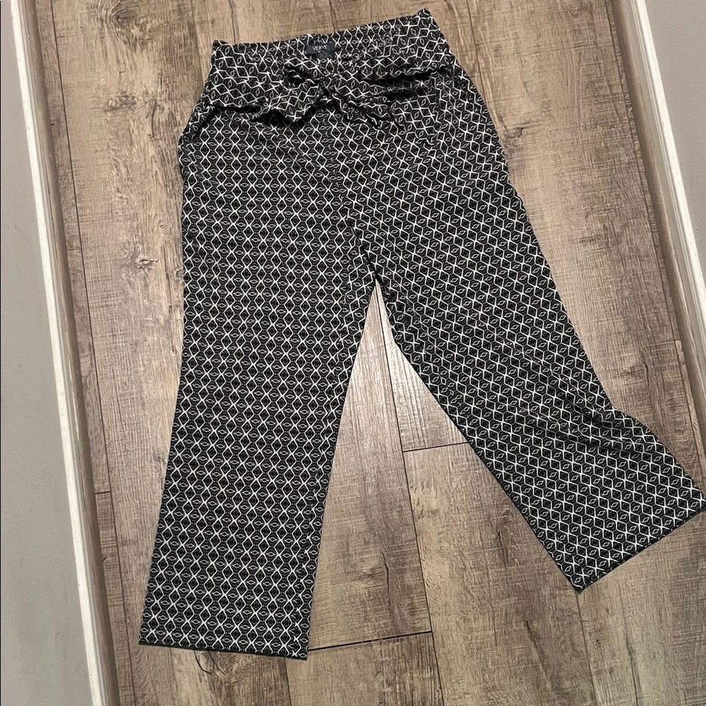 Women's Black and White Patterned Pants